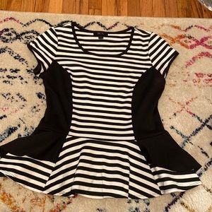 Striped Peplum Top